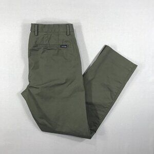 Calvin Klein Dress Pants Men's 32x30 Green Chino Refined Stretch Slim Fit Pocket